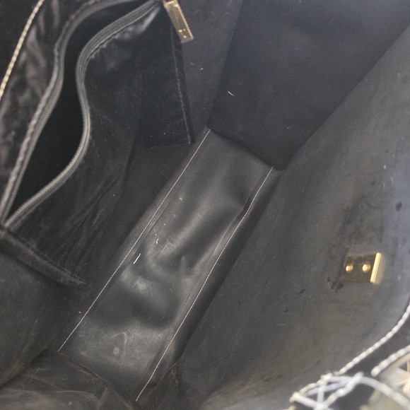 Ted Baker Black Patent Tote with Ivory Bow - Picture 7 of 9